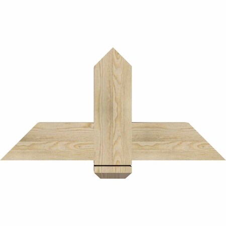 Ekena Millwork Eugene Rough Sawn Timber Gable Bracket, Douglas Fir, 36"W x 18"H x 6"D x 6"F, 12/12 Pitch GBW036X18X0606EUG00RDF
